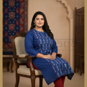 Cotton Ikkat Kurti - Image 4